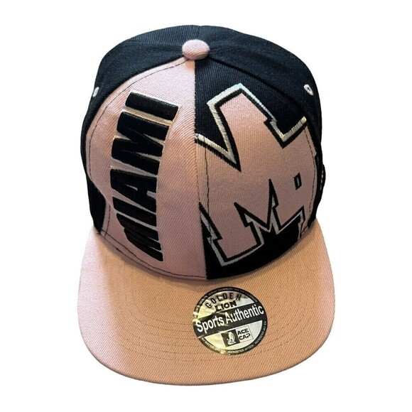 Snap-Back Other - Golden Lion Miami Ace Cap Snap Back Baseball Cap Pink Black Unisex Sports